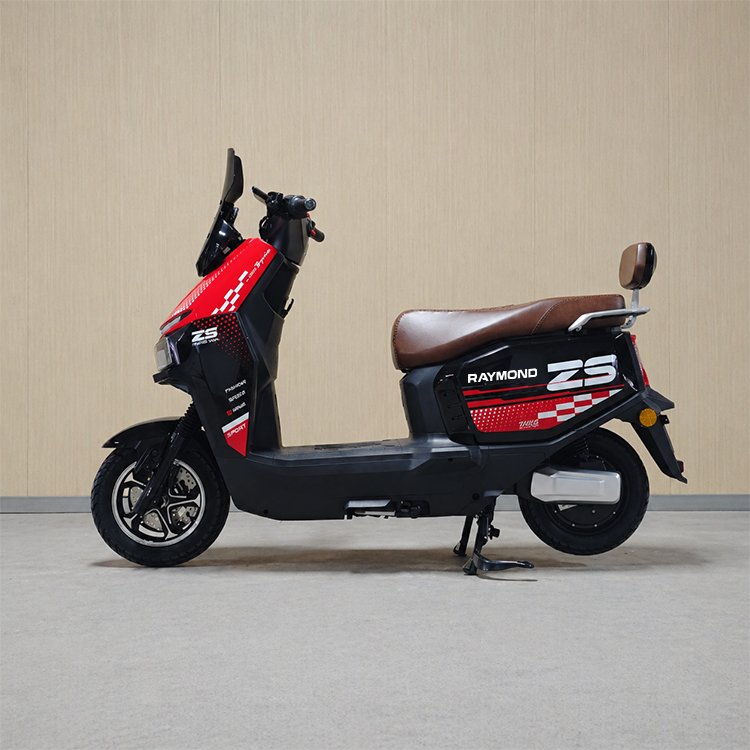 Zhanshen Warrior black‑red high power electric scooter 1000W 72V32AH dual disc brake aluminum wheel CKD wholesale export