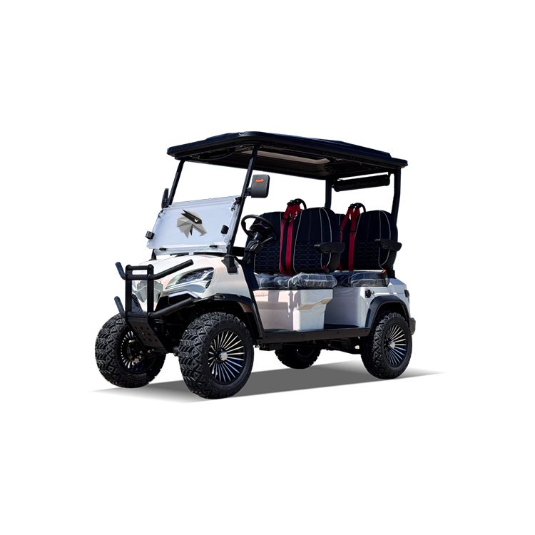 GL 4‑seater off‑road electric golf cart with multimedia screen and star‑sky roof