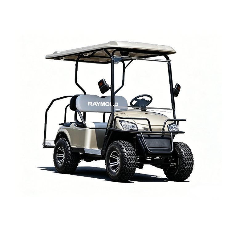 LK 4‑seater 2+2 off‑road electric golf cart,10‑inch alloy wheels,off‑road tires,front bumper