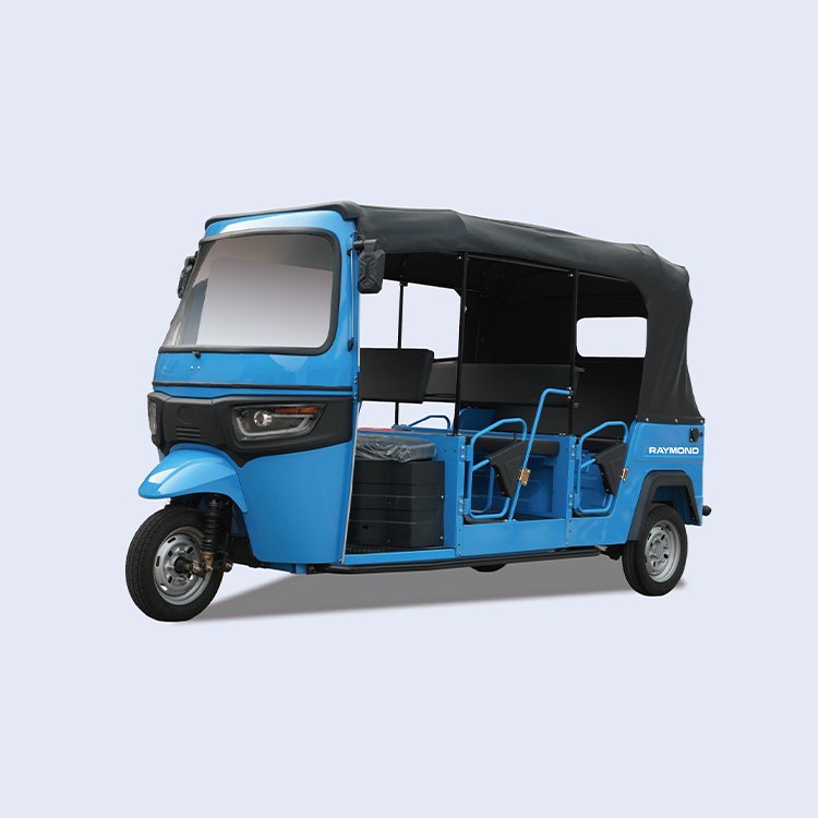 Blue GNKK005‑4000L large capacity electric tuk‑tuk rickshaw passenger tricycle with black canopy