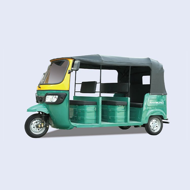 Green yellow GNJJ003‑4000L large‑capacity electric tuk‑tuk rickshaw passenger tricycle with black canopy